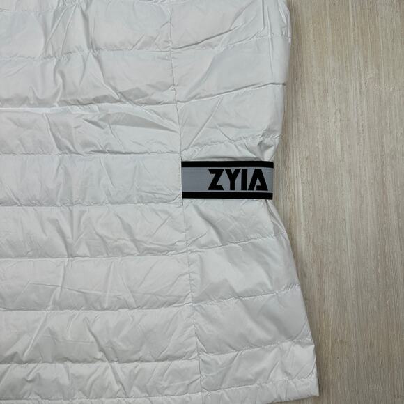 Zyia White Alpine Down Lighweight Logo Spell Out Outdoor Active Puffer Vest XXL - Picture 10 of 14